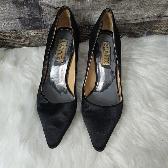 BADGLEY MISCHKA Women's Heels Black sz 5 - Picture 2 of 11